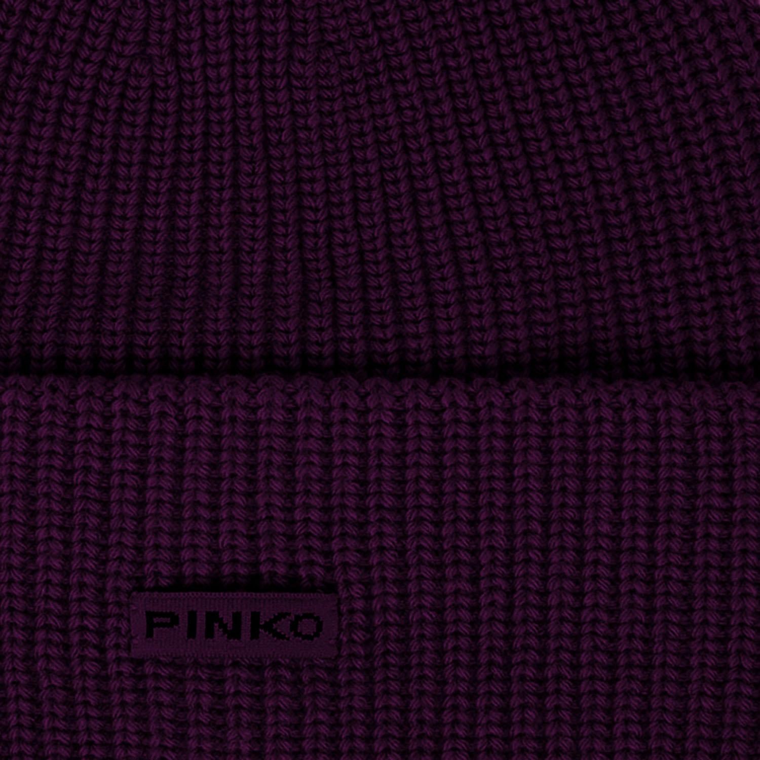 BEANIE IN MISTO VISCOSA CON LOGO 105993 A2Z4R57 PINKO 