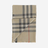 SCIARPA IN MISTO LANA CHECK 8106063 SAND BURBERRY 