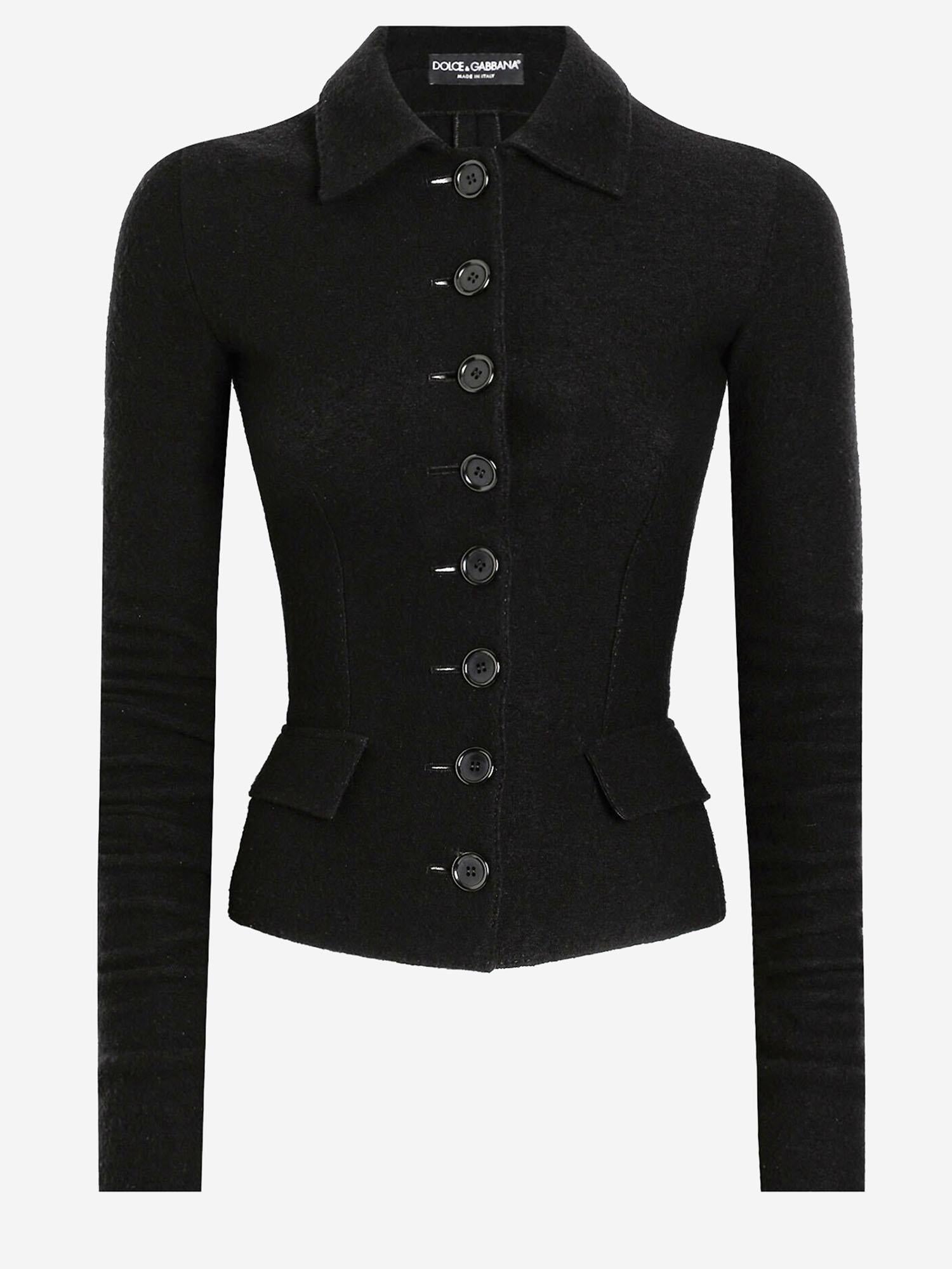 GIACCA MONOPETTO IN PANNO LANA F27HFT HU2BBN0000 DOLCE & GABBANA 