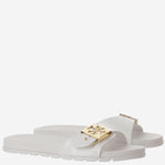 Sandali slide Buckle con logo 157872 100 TORY BURCH 