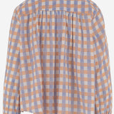 CAMICIA IN COTONE CON RICAMO FLOREALE E SMOCKING ADRIANA BLUE PHILIPPA 1970 