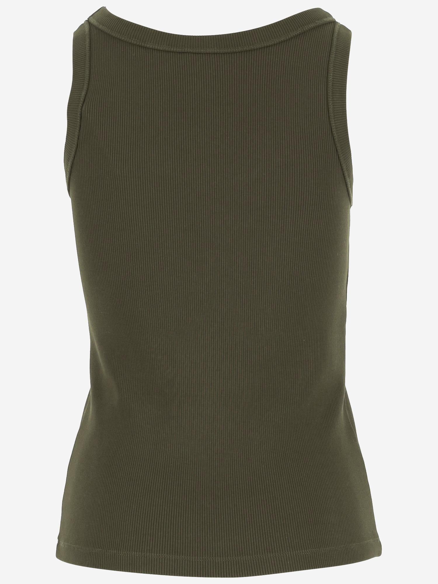 TOP IN COTONE STRETCH CON LOGO MJT694 1464F0161 MIU MIU 