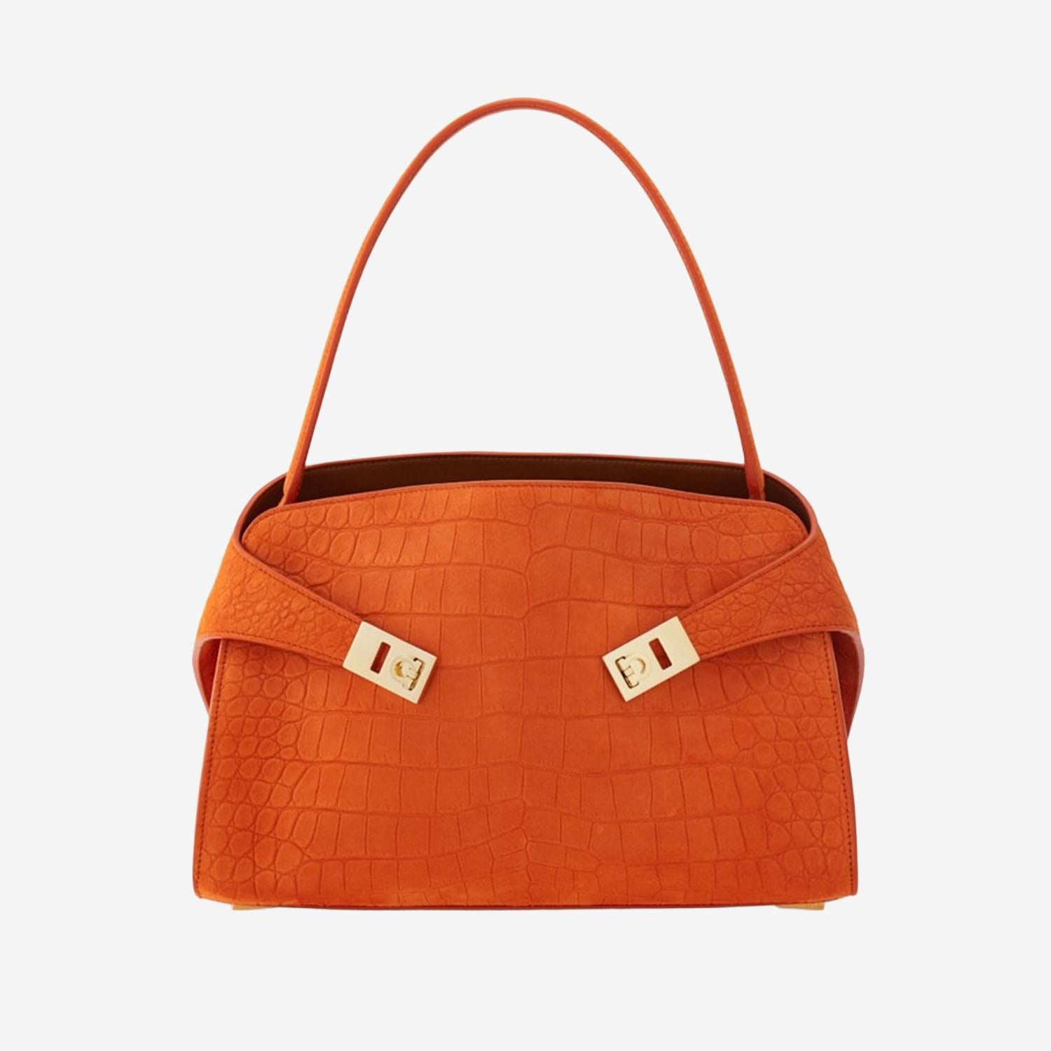 BORSA A SPALLA HUG SOFT IN SUEDE 219816 034 SALVATORE FERRAGAMO 