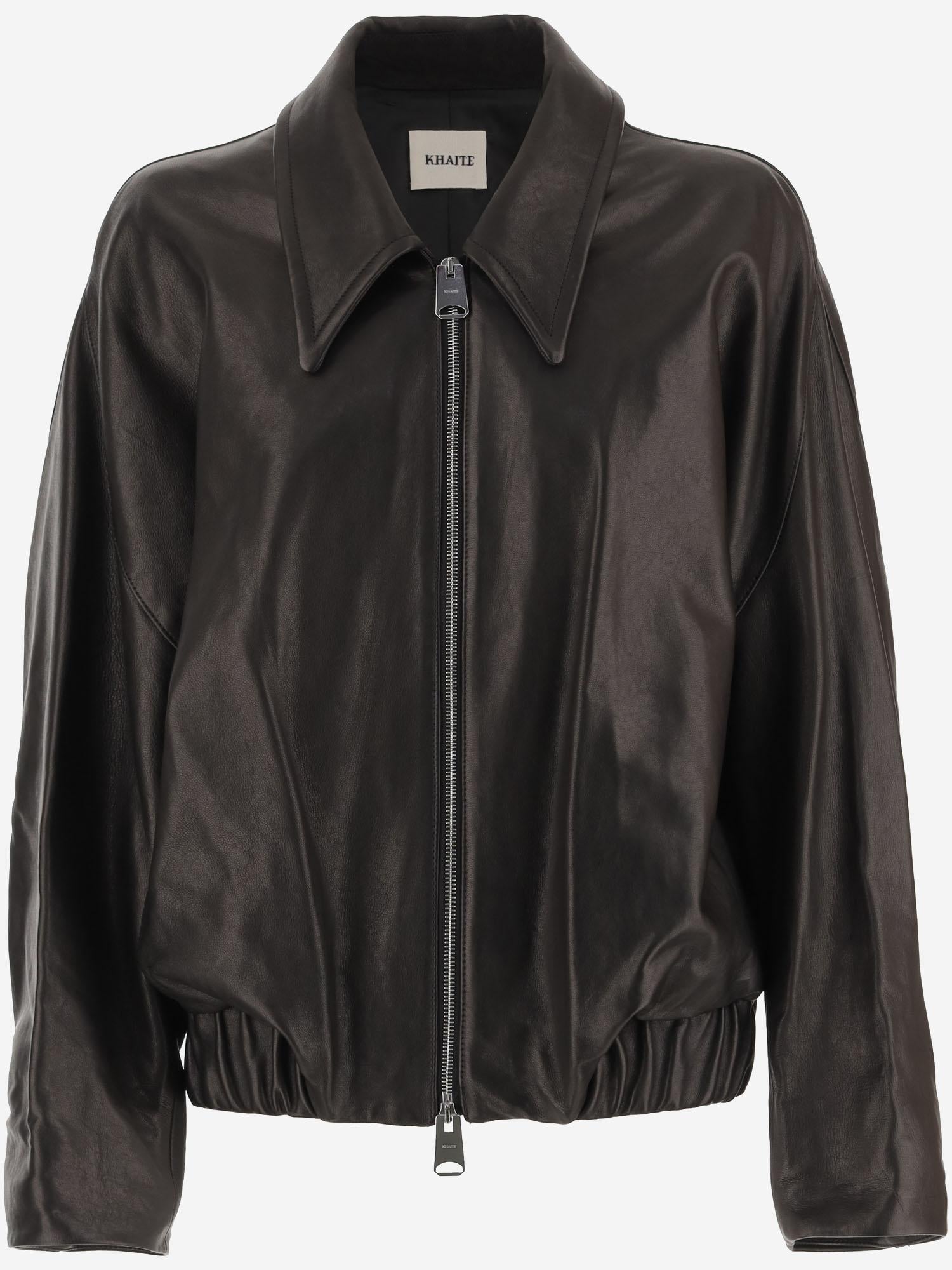 GIACCA ODINO IN PELLE 6188729 200 KHAITE 