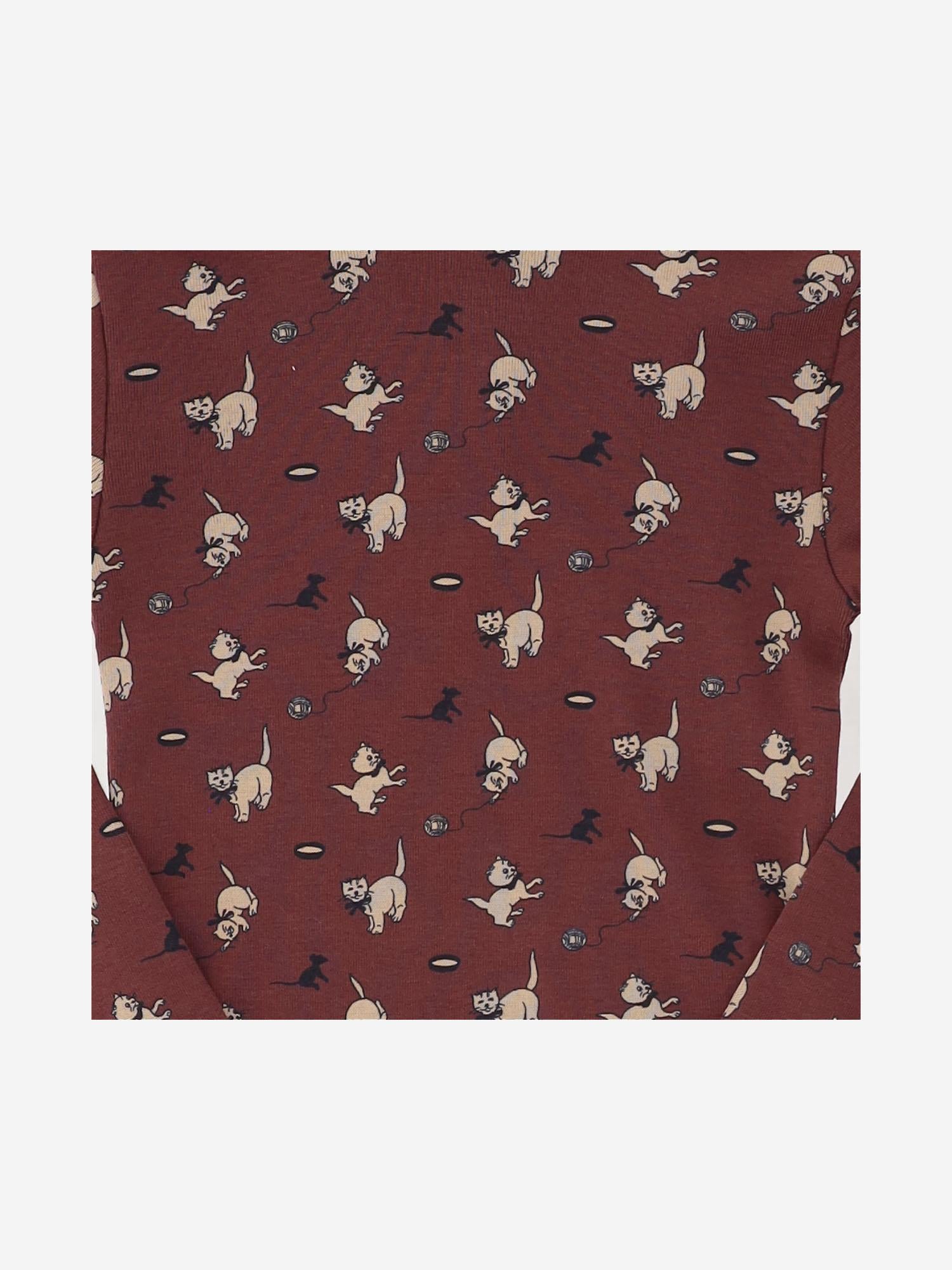 MAGLIA IN COTONE A COLLO ALTO CON STAMPA K3110W25 0A6 MISHA & PUFF KIDS 