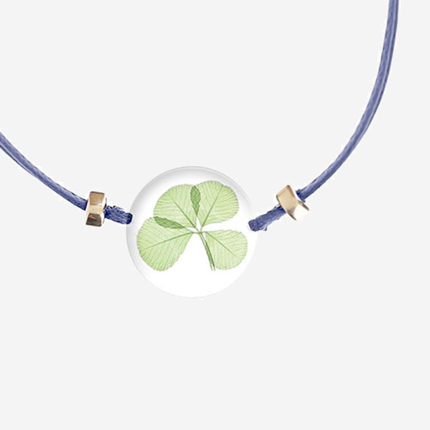 BRACCIALE TRIFOGLIO 143.3GF BLEU MARINE CARRE DE TREFLES 