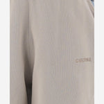 PANTALONI CORTI IN COTONE CON LOGO A043 SAND CULTURA 