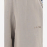 PANTALONI CORTI IN COTONE CON LOGO A043 SAND CULTURA 