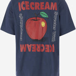 T-SHIRT IN COTONE CON LOGO IC25352 NAVY ICECREAM 