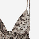 Abito in cotone con motivo animalier 106917 A3APCZ9 PINKO 