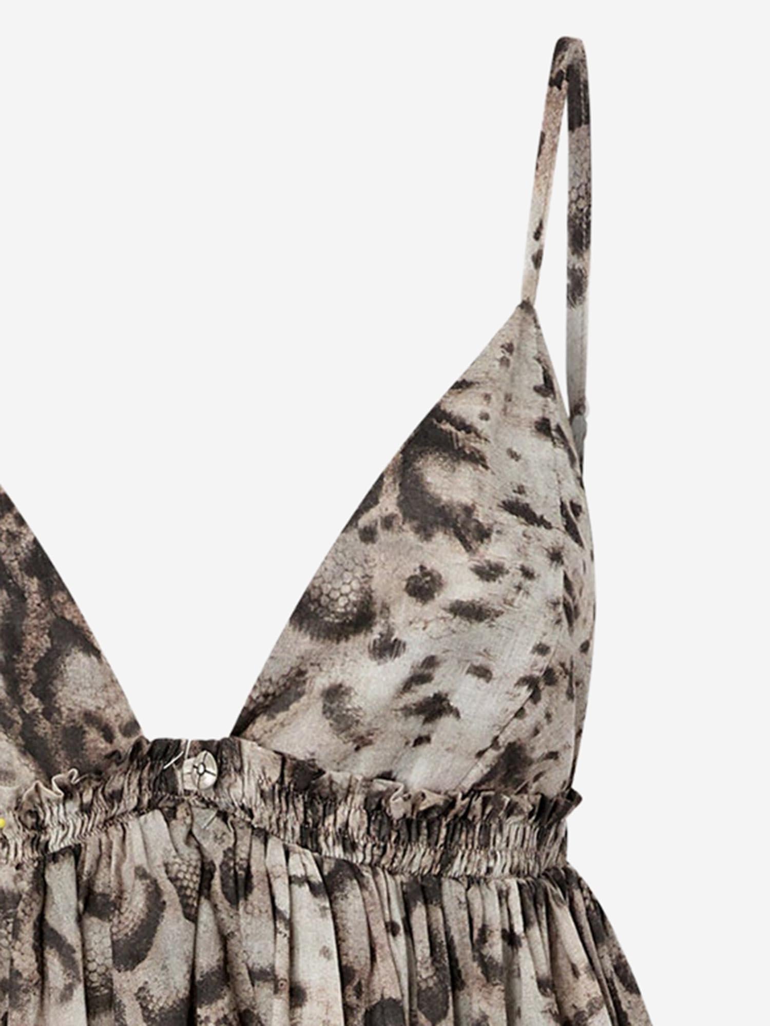 Abito in cotone con motivo animalier 106917 A3APCZ9 PINKO 