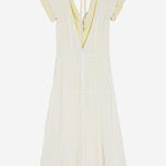 Abito con ruche in georgette di seta J03CT0460 J55081103 JIL SANDER 
