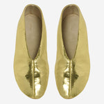BALLERINE STELLA IN PELLE F1638M39 GOLD THE ROW 