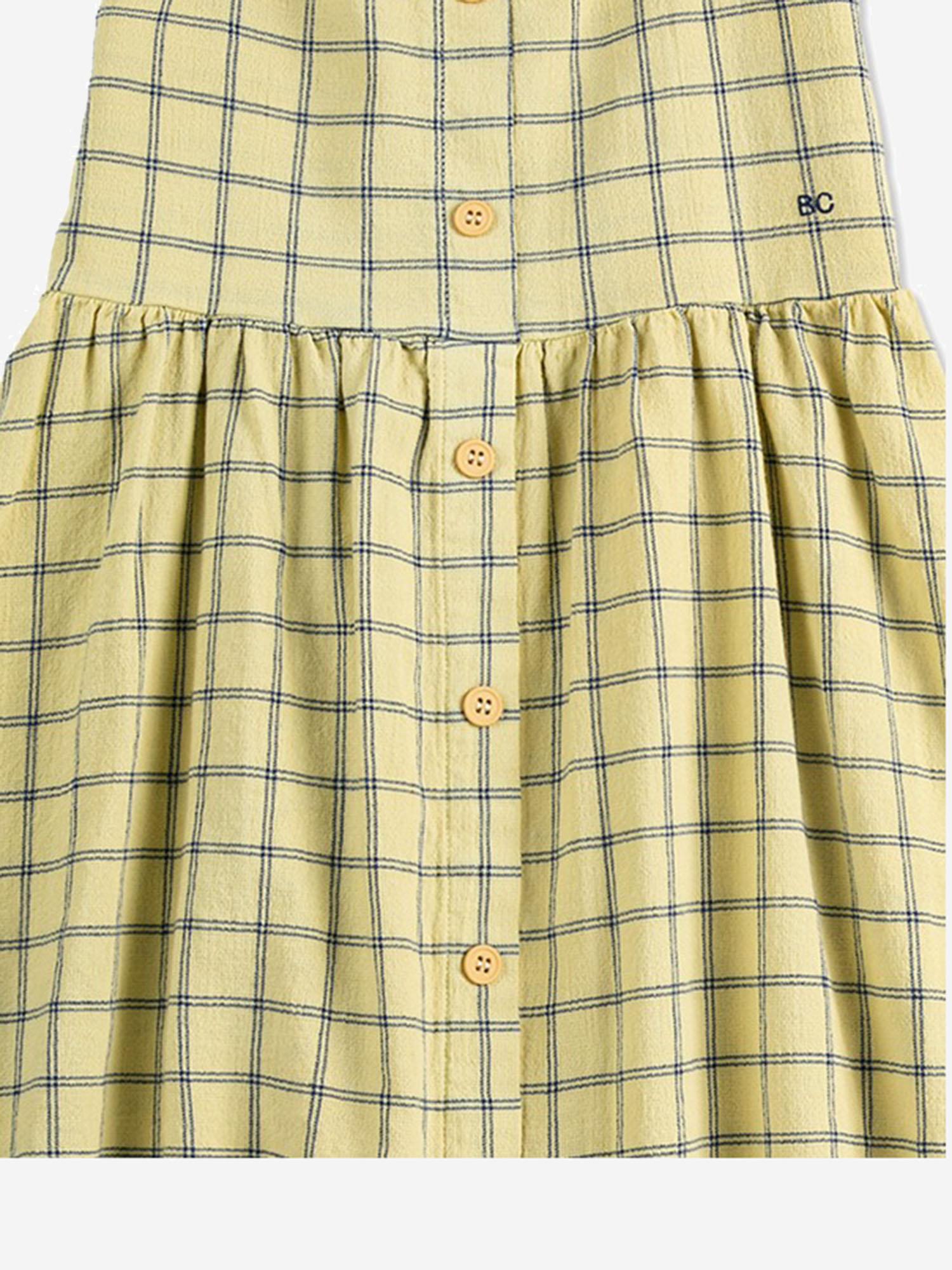 ABITO IN COTONE CON MOTIVO A QUADRI B126AC107 YELLOW BOBO CHOSES KIDS 