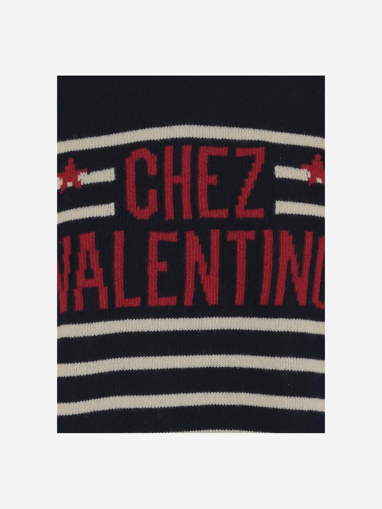 MAGLIONE CHEZ VALENTINO IN LANA CON MOTIVO A RIGHE 7V3KC34W B1WDYB VALENTINO 
