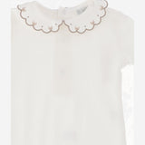 BODY IN COTONE CON COLLETTO RICAMATO BODY 2147 NICOLETTA FANNA KIDS 