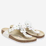 SANDALI GIZEH CON APPLICAZIONI FLOREALI 1026686 WHITE BIRKENSTOCK 