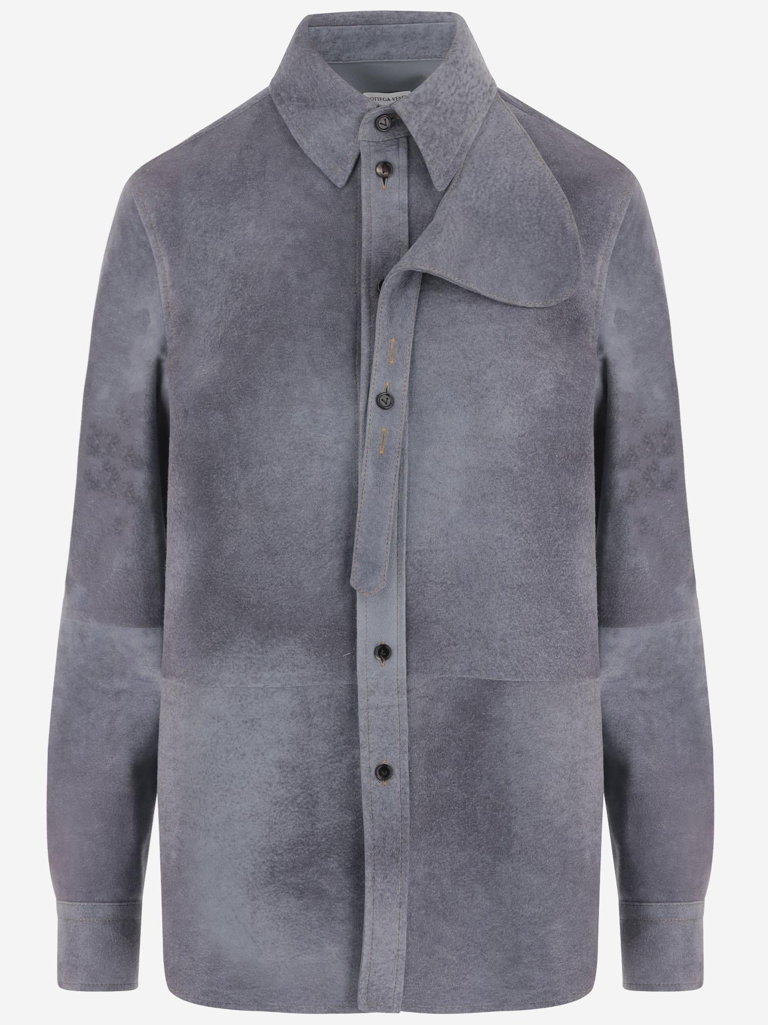 CAMICIA IN SUEDE EFFETTO SFUMATO 859914 V66X04690 BOTTEGA VENETA 