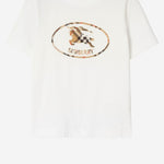 T-SHIRT IN COTONE CON LOGO 8126358 CHALK BURBERRY 