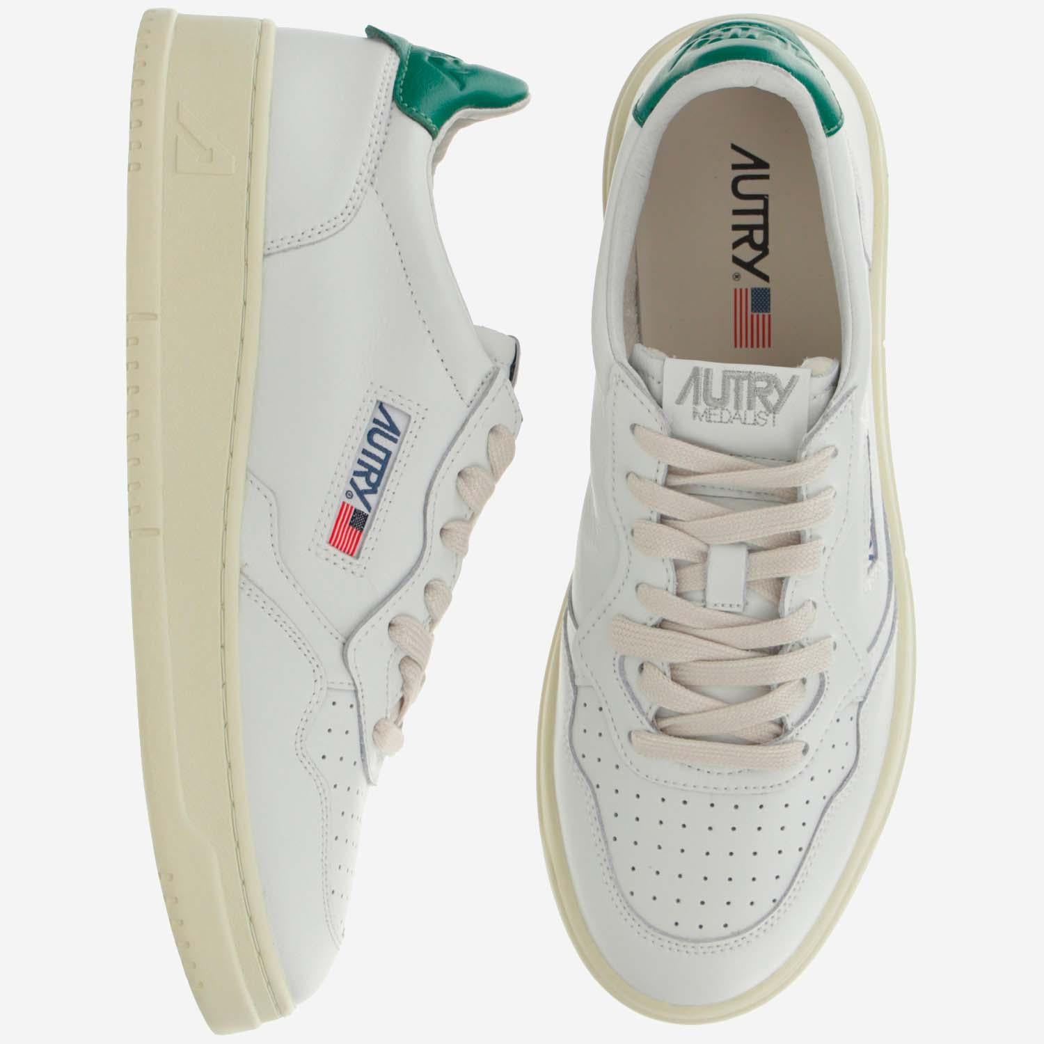 SNEAKERS MEDALIST LOW AULMLL20 LEATLEATWHTGREEN AUTRY 