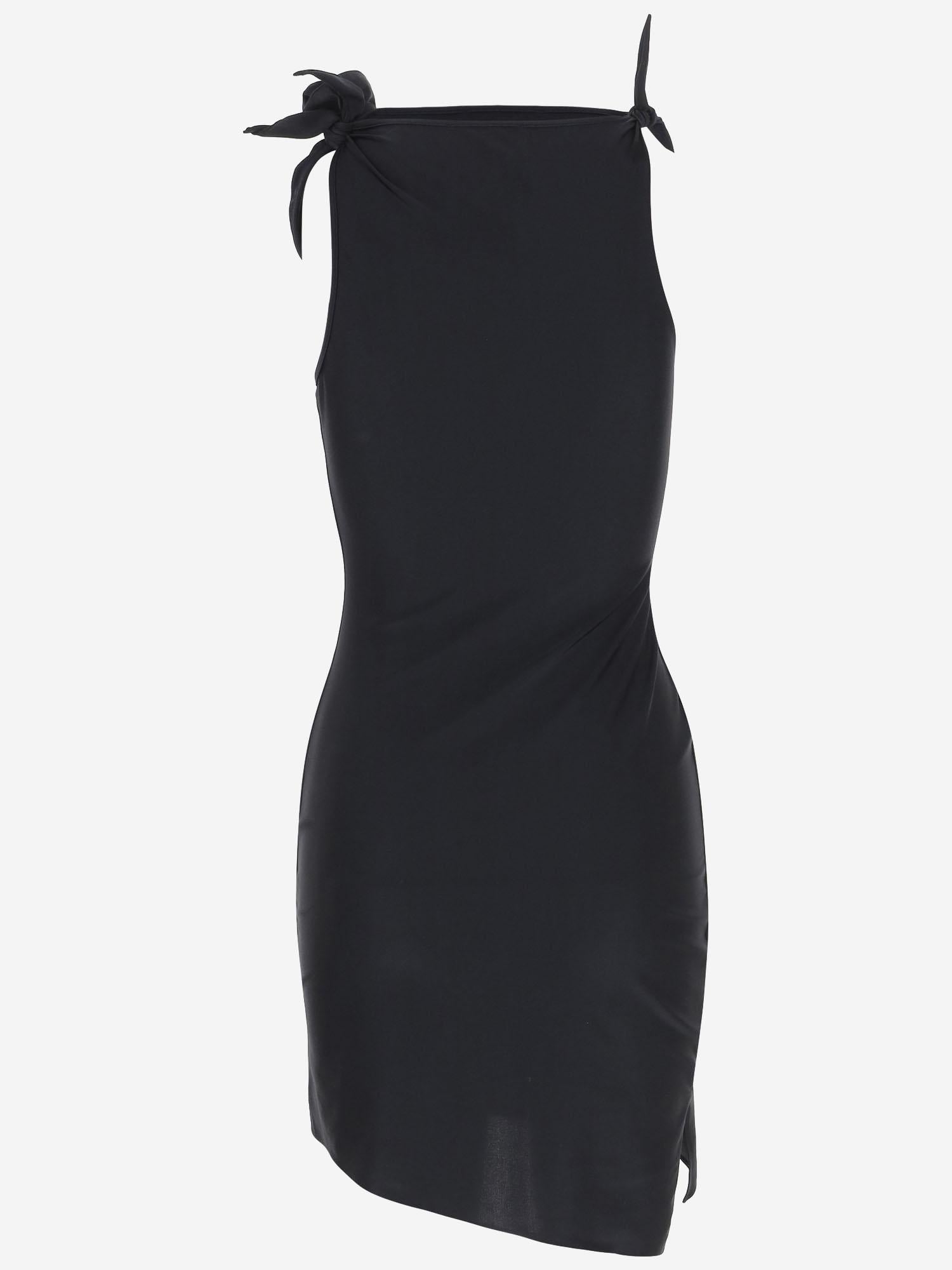 ABITO IN JERSEY STRETCH CON ROSE COPR154F5001 BLK COPERNI 