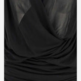 ABITO MIDI IN VISCOSA DRAPPEGGIATA 779418 Y096Q1000 SAINT LAURENT 
