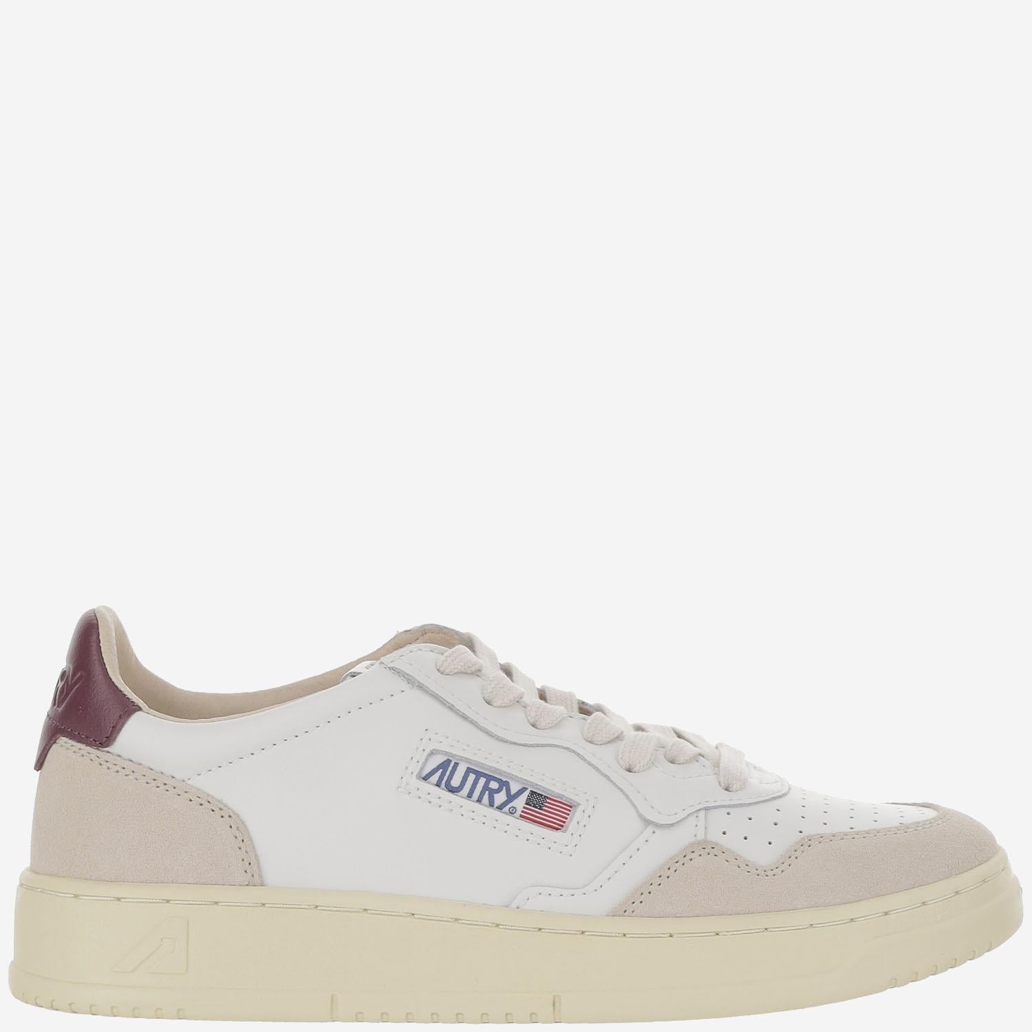 SNEAKERS LOW MEDALIST IN PELLE AULMLS03 WHTBURGUND AUTRY 