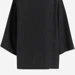TOP JUNIA IN LINO 10843W4357 BLK THE ROW 