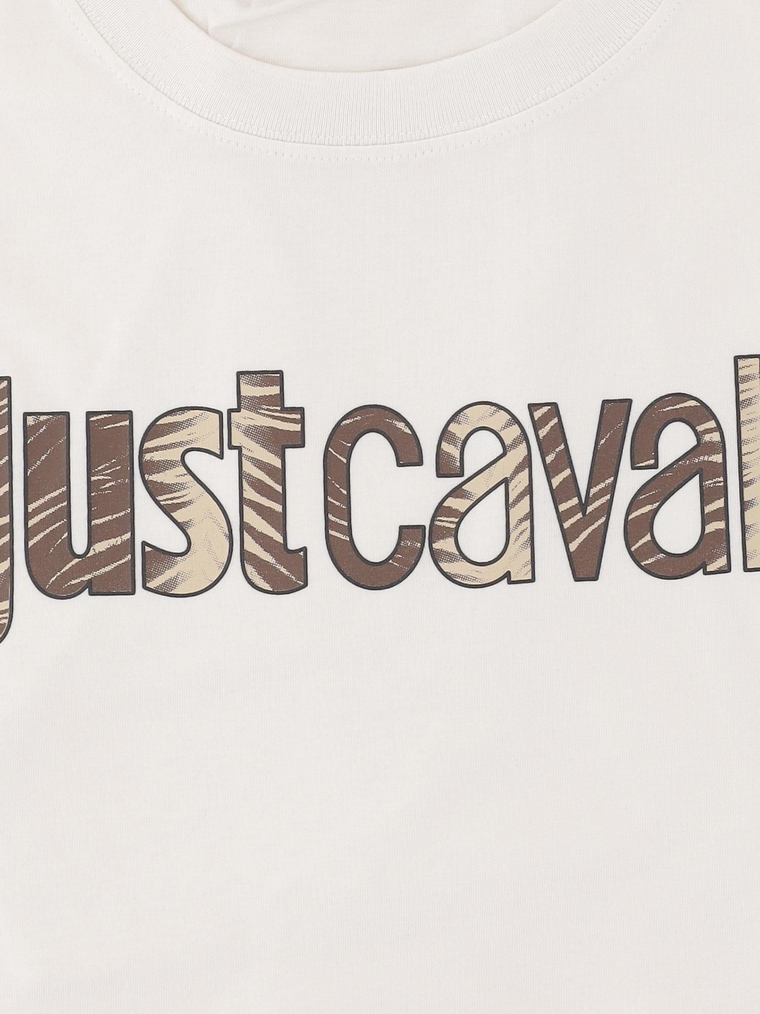 T-SHIRT IN COTONE CON LOGO 80OAHT03 CJ500004 JUST CAVALLI 