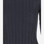 MAGLIA IN LANA E SETA A COSTE 6252K21057 MIDNIGHT CARVEN 