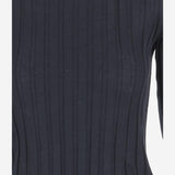 MAGLIA IN LANA E SETA A COSTE 6252K21057 MIDNIGHT CARVEN 
