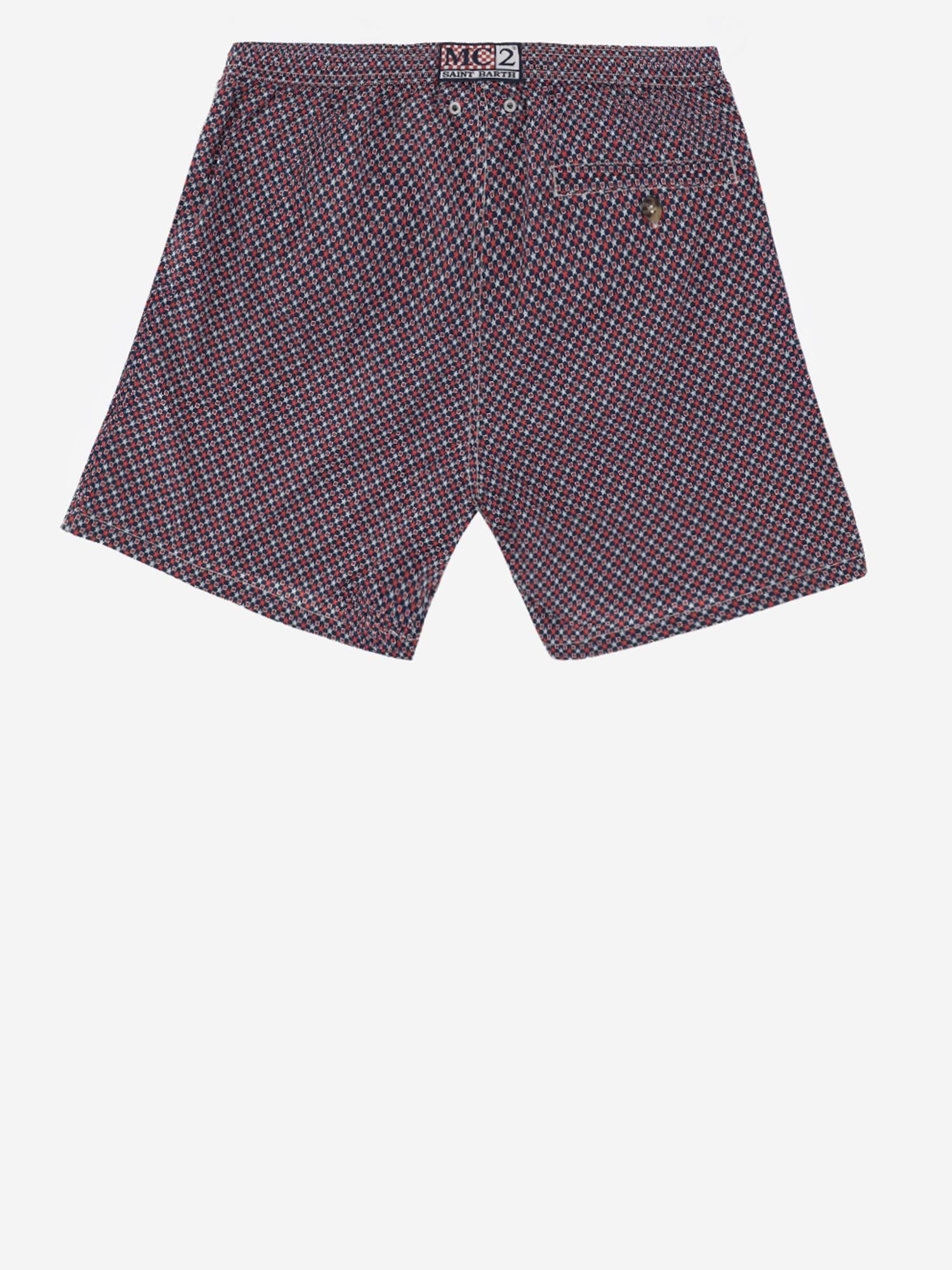 SHORTS DA BAGNO IN NYLON CON MOTIVO FANTASIA LIG0016 00068L MC2 SAINT BARTH 