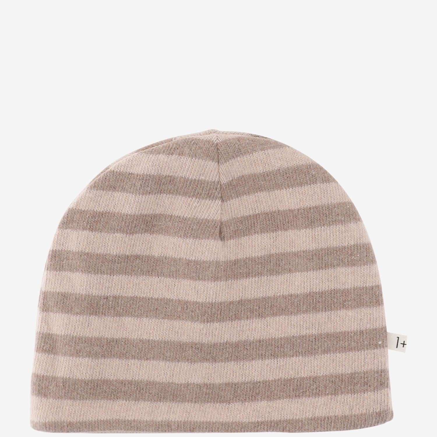 Beanie in misto cotone stretch 25W159 NUDE 1+ IN THE FAMILY KIDS 