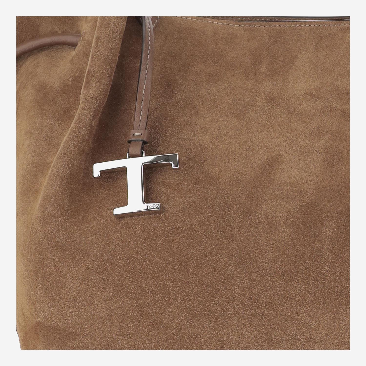 BORSA A SPALLA IN PELLE SCAMOSCIATA XBWBUZS9300P3A 4L13 TODS 