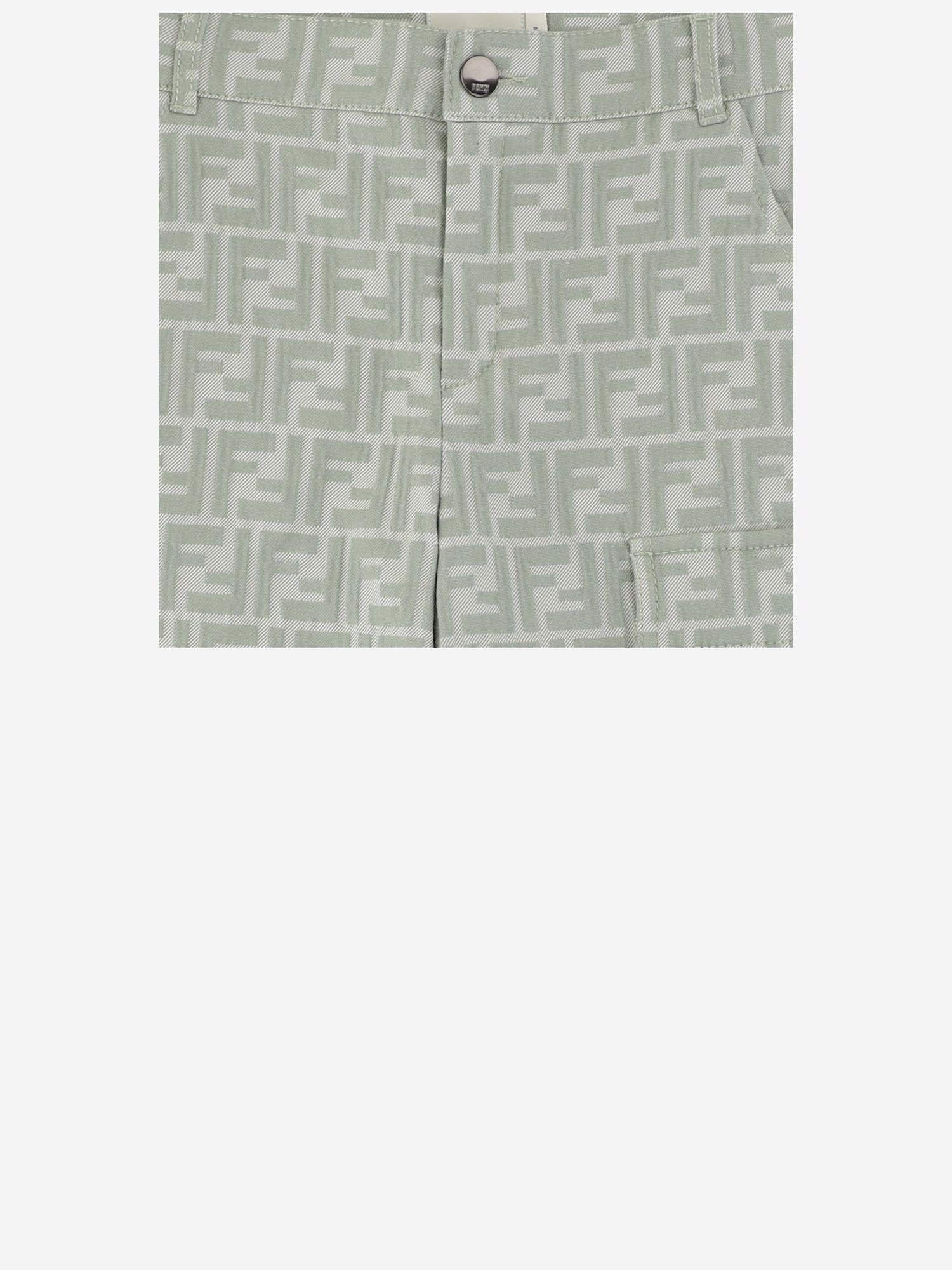 GONNA FF IN MISTO COTONE STRETCH JMF576 AVW1F1DS6 FENDI KIDS 