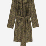 Abito in twill di seta motivo paisley 830263 Y6K901355 SAINT LAURENT 