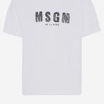 T-SHIRT IN COTONE CON LOGO S6MSJUTH004 001 MSGM KIDS 