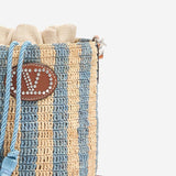 BORSA PICCOLA A SECCHIELLO IN RAFIA A RIGHE 8W2B0T03 IXUC8G VALENTINO GARAVANI 