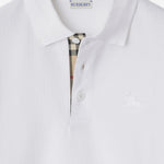 POLO IN COTONE CON LOGO 8126937 WHITE BURBERRY 