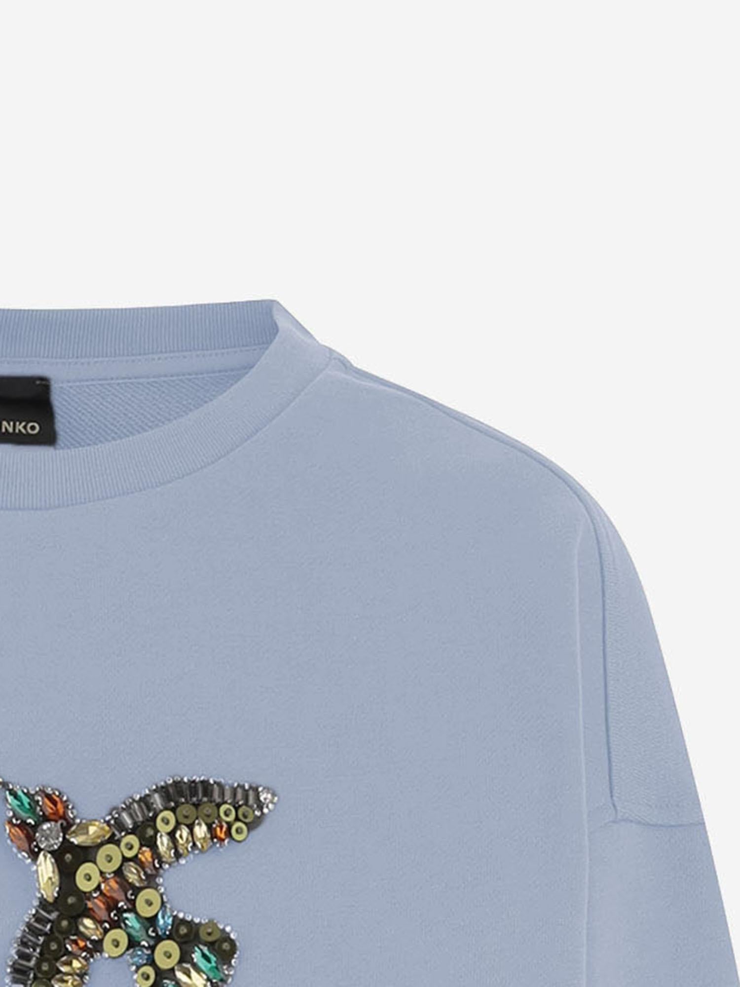 FELPA IN COTONE CON LOGO 100534 A33GE87 PINKO 