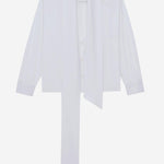 CAMICIA LAVALLIÈRE IN POPELINE DI COTONE 870726 Y1H489000 SAINT LAURENT 