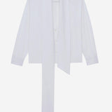 CAMICIA LAVALLIÈRE IN POPELINE DI COTONE 870726 Y1H489000 SAINT LAURENT 