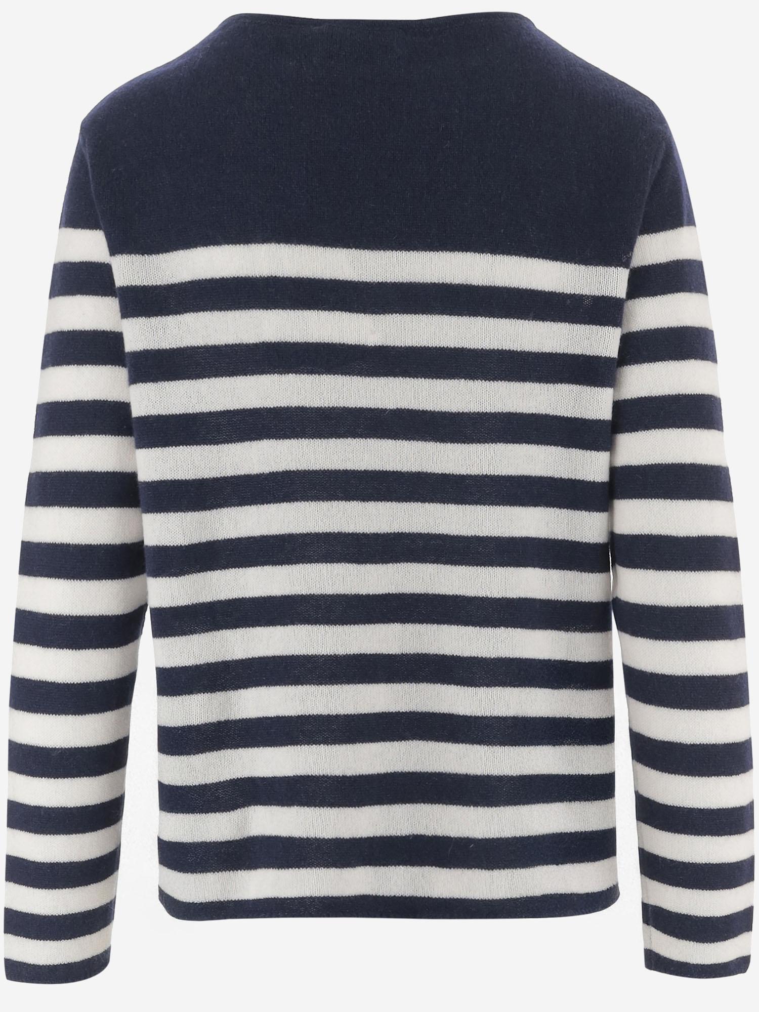 MAGLIA IN CASHMERE CON MOTIVO A RIGHE R2C103 110 BRUNO MANETTI 