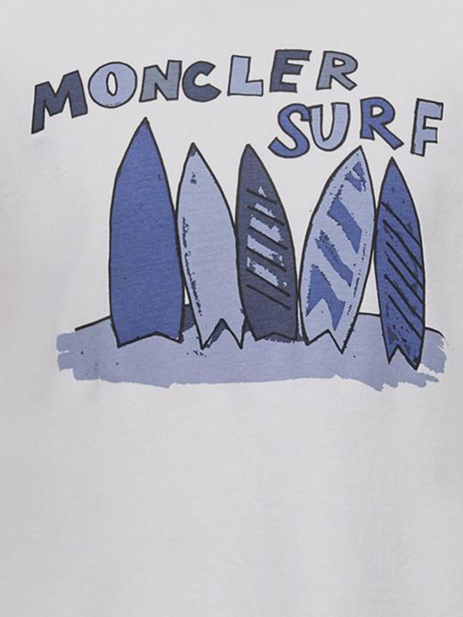 T-shirt in cotone con logo 8C0002589AFV 034 MONCLER ENFANTS 