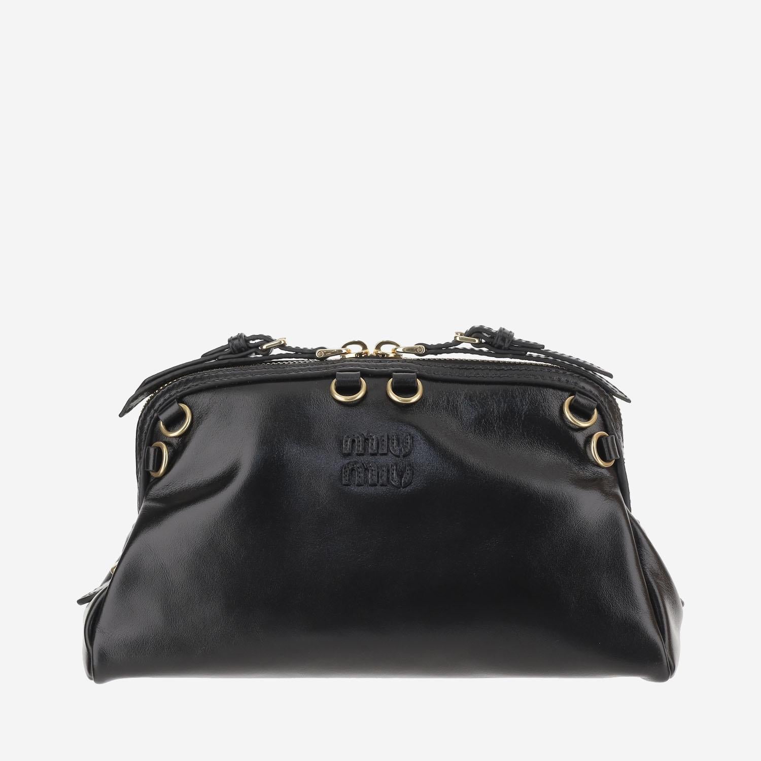 POCHETTE IN PELLE CON LOGO 5BF131 2IEOF0002 MIU MIU 