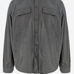 CAMICIA CON CAPPUCCIO IN COTONE CON MOTIVO A QUADRI 839189 TOM051094 BALENCIAGA 