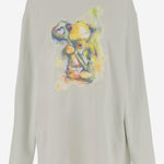 MAGLIA A MANICHE LUNGHE IN COTONE CON STAMPA ORSETTO WDTT324754U GR WE11 DONE 