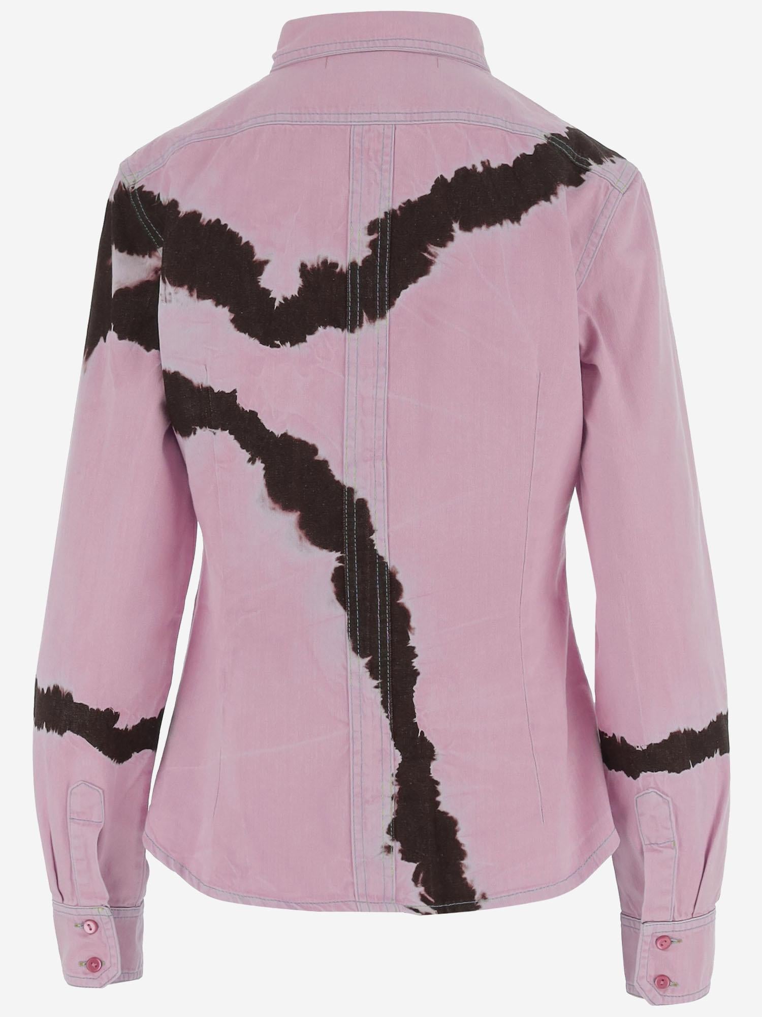 CAMICIA IN COTONE CON MOTIVO TIE-DYE DAM26TU5 PINK DONT @ ME 