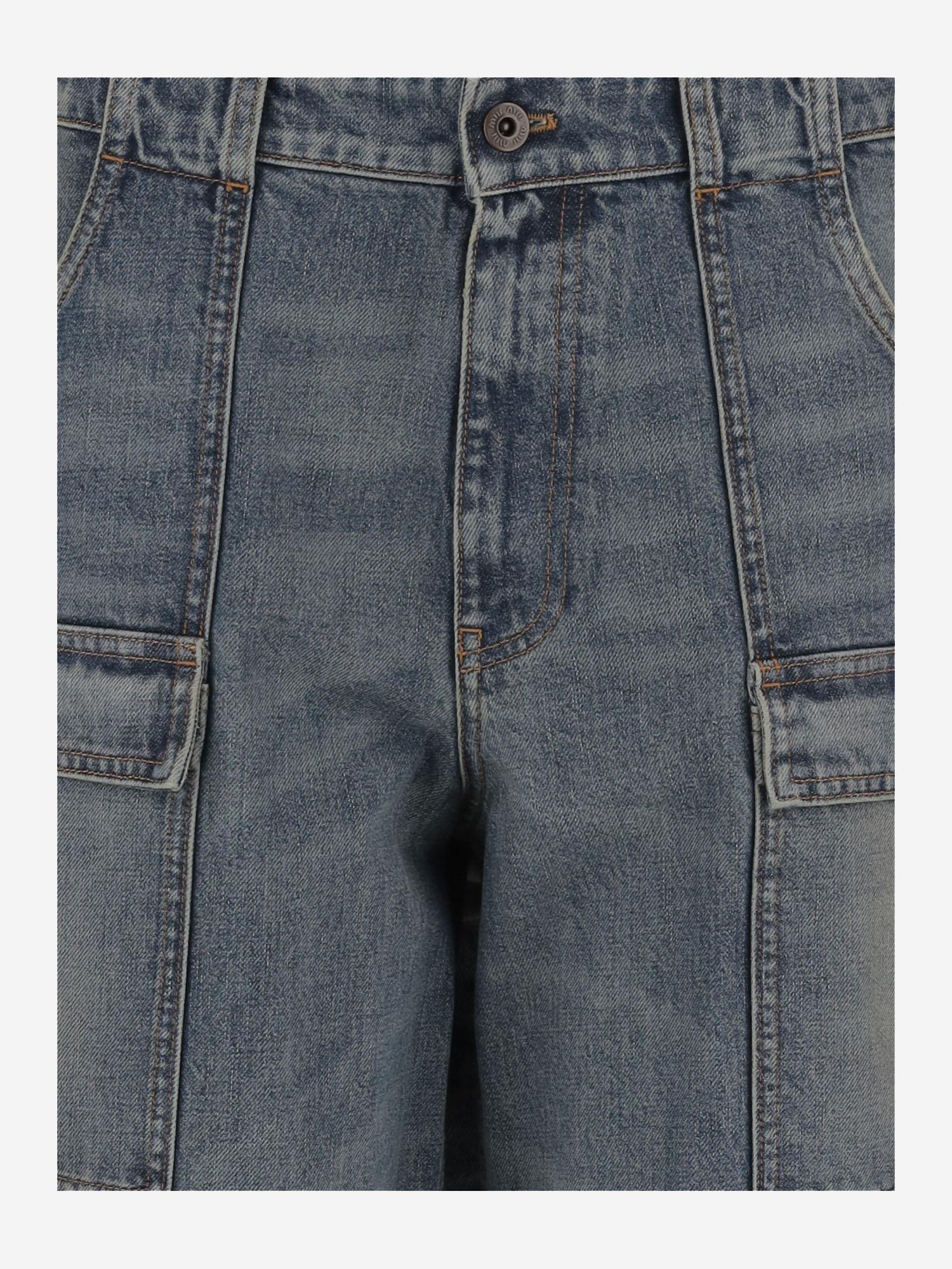 JEANS IN DENIM IN DENIM DI COTONE GWP603 183CF0013 MIU MIU 