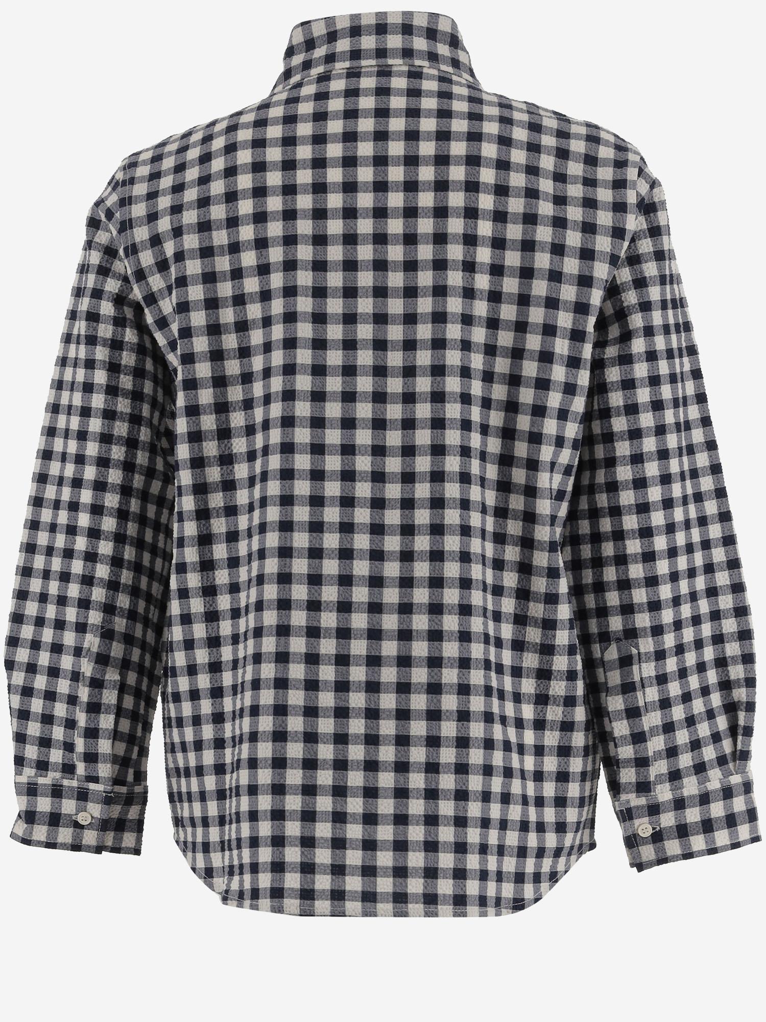 Camicia con motivo a quadri P25CL252C3161 497 IL GUFO KIDS 